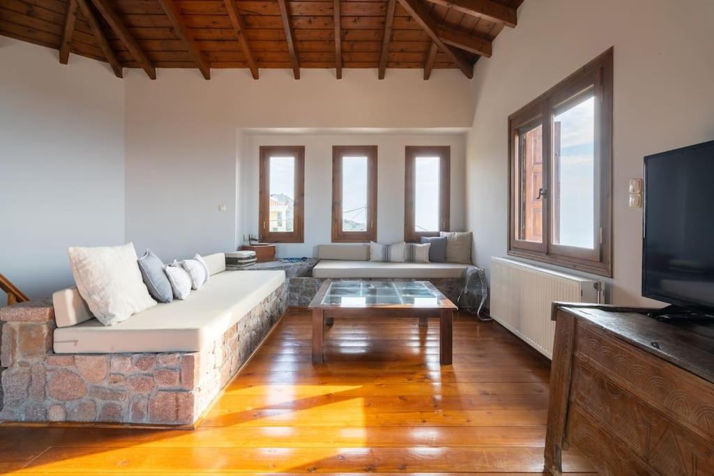 Stone Sunset Villa Sfentouri Bagian luar foto