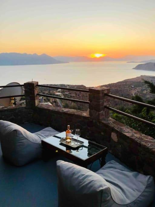 Stone Sunset Villa Sfentouri Bagian luar foto