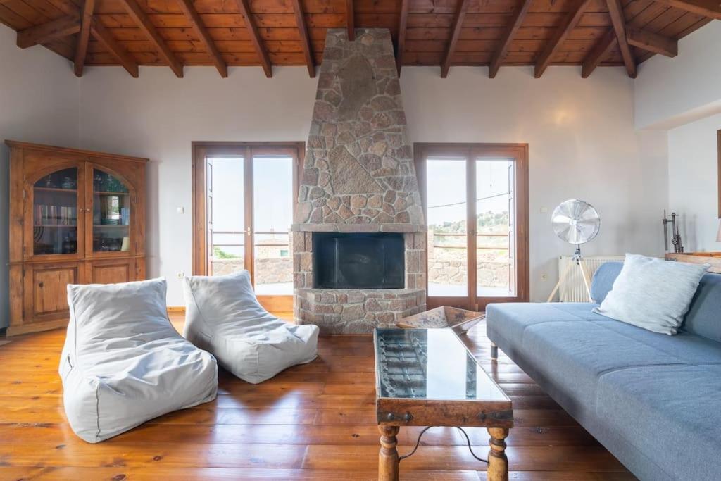 Stone Sunset Villa Sfentouri Bagian luar foto